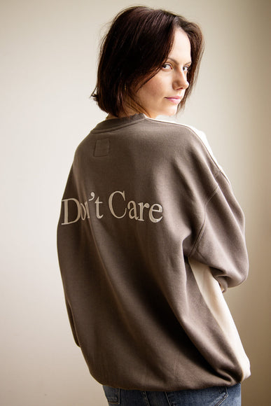 1897 Active Don’t Know Don’t Care Sweatshirt for Women in Beige Fossil