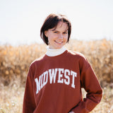 1897 Active Midwest Sweatshirt for Women in Rust