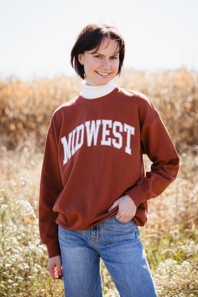 1897 Active Midwest Sweatshirt for Women in Rust