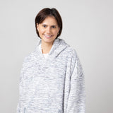 Simply Southern Simply Hoodie Poncho for Women in Heather Grey