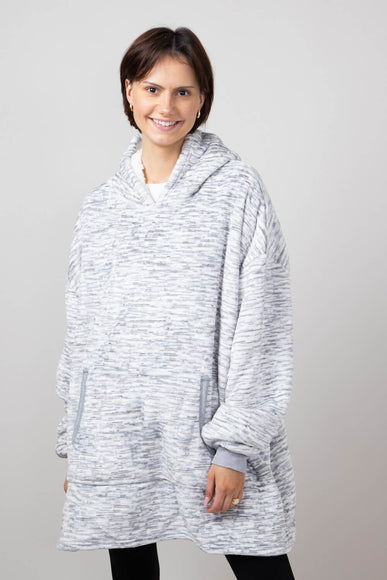 Simply Southern Simply Hoodie Poncho for Women in Heather Grey