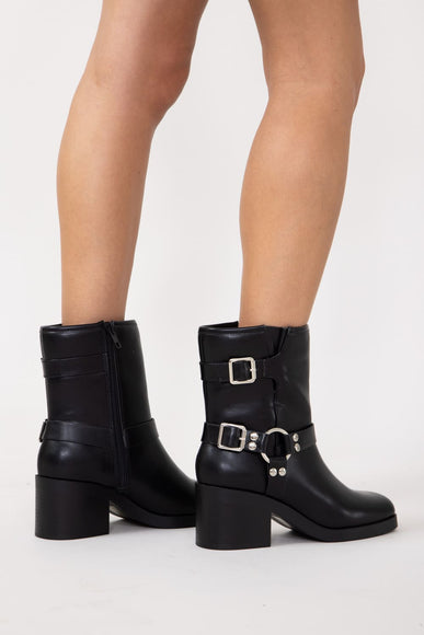 Soda Addax Moto Booties for Women in Black