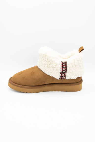 Soda Kolton Cozy Booties for Women in Tan