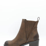 Soda Wisely Lug Booties for Women in Brown