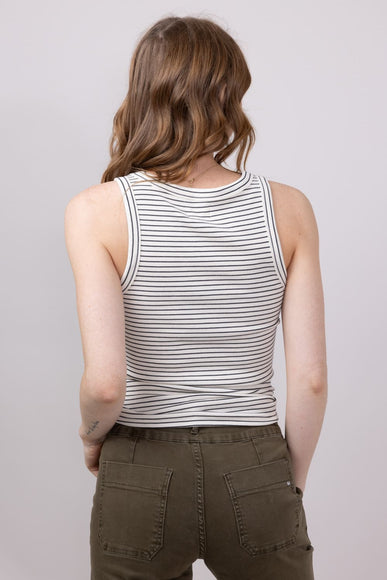 Thread & Supply Edlin Stripe Tank Top for Women in Cream Black