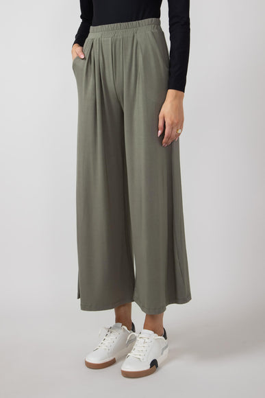 Wide Leg Lounge Pants for Women in Vintage Olive