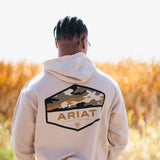 Ariat Camo Hex Hoodie for Men in Beige