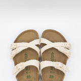 Birkenstock Franca Vegan Canvas Sandals for Women in Eggshell 