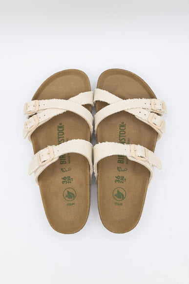 Birkenstock Franca Vegan Canvas Sandals for Women in Eggshell 