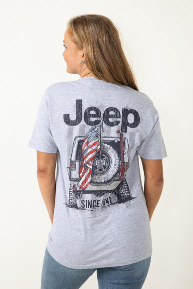 Jeep USA T-Shirt in Heather Grey