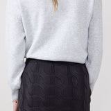 Cable Knit Sweater Mini Skirt for Women in Charcoal