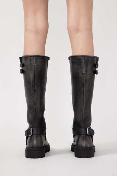 MIA Franco Buckle Tall Boots for Women in Black