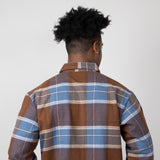 Brawny Flannel for Men in Blue Brown