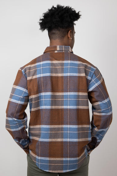 Brawny Flannel for Men in Blue Brown