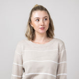 Miracle Striped Sweater for Women in Ivory