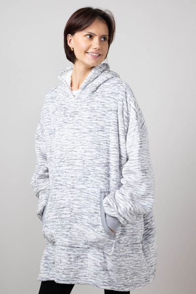 Simply Southern Simply Hoodie Poncho for Women in Heather Grey