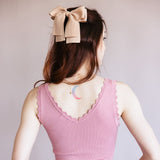 Scallop Tank Top for Women in Dusty Pink