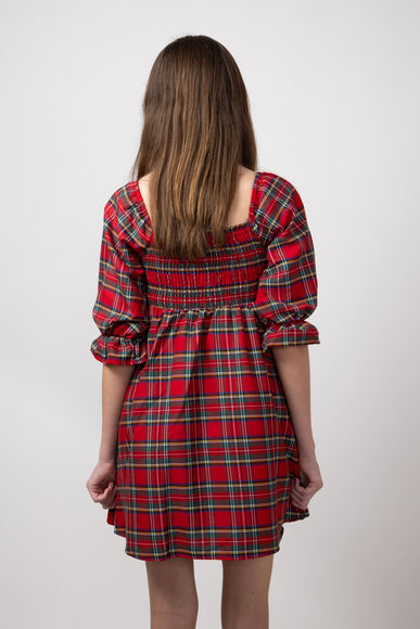 Simply Southern Youth Holiday Dress for Girls in Plaid