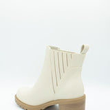 Soda Wisely Lug Booties for Women in Bone