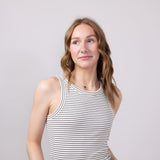 Thread & Supply Edlin Stripe Tank Top for Women in Cream Black