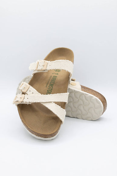 Birkenstock Franca Vegan Canvas Sandals for Women in Eggshell 