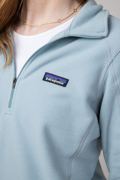 Patagonia Women's Micro D ¼ Zip Fleece in Thermal Blue