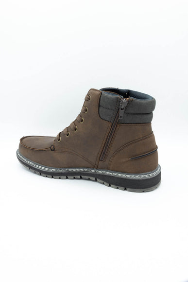 B52 by Bullboxer Moc Toe Boots for Men in Dark Brown