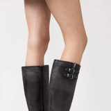 MIA Franco Buckle Tall Boots for Women in Black