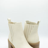 Soda Wisely Lug Booties for Women in Bone