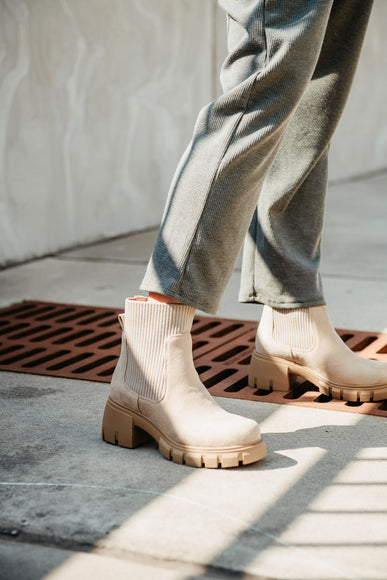 Soda Shoes Zordy Lug Booties for Women in Light Brown