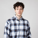 1897 Legends Flannel Shirt for Men in White/Brown/Blue