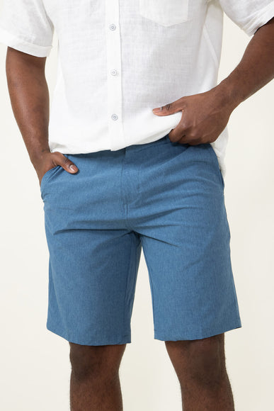 1897 Original Heather Hybrid Shorts for Men in Cobalt Blue