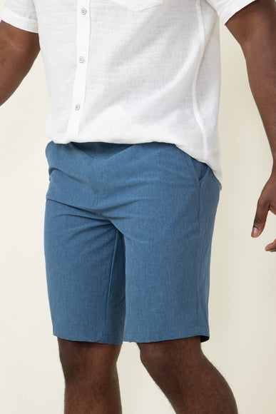 1897 Original Heather Hybrid Shorts for Men in Cobalt Blue