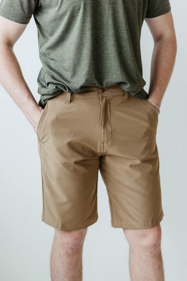 1897 Original Premier Slub Hybrid Shorts for Men in Khaki