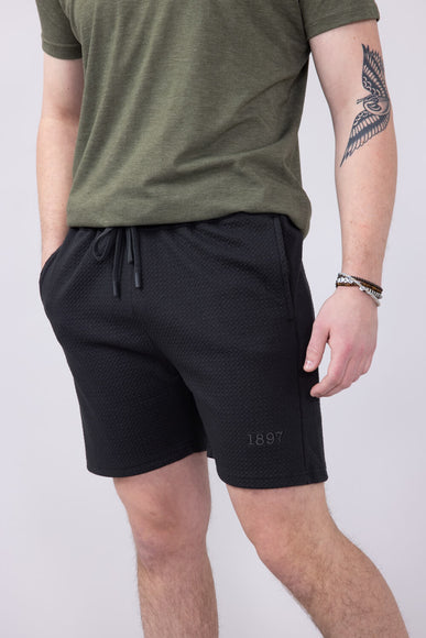 1897 Active Diamond Stretch Shorts for Men in Charcoal 