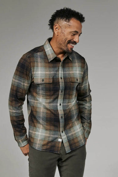 7Diamonds Generation Plaid Shirt for Men in Toffee