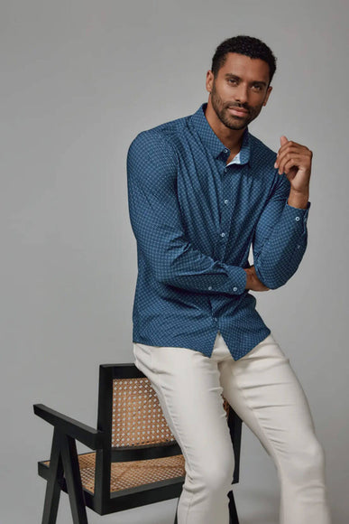 7Diamonds Zaire Woven Shirt for Men in Navy