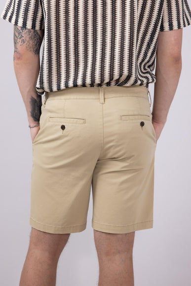 1897 Legends 9” Heavy Washed Twill Flat Front Shorts for Men in Khaki