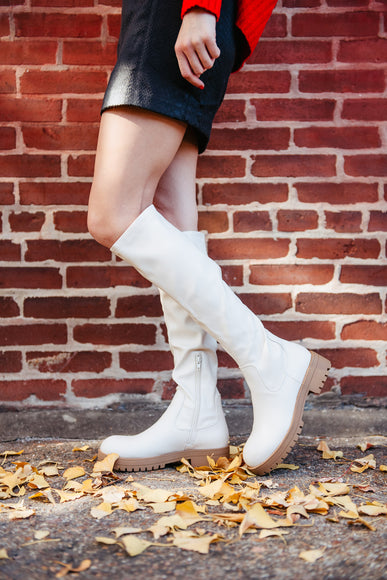 Dirty Laundry Veelo Knee High Boots for Women in Cream