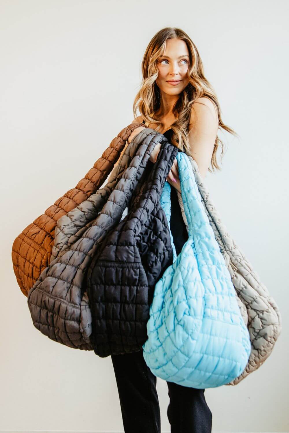 Puffer Bag | NORTVI | Beige | Fashionable, Stylish and Sustainable