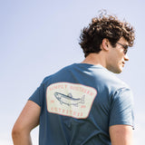 Simply Southern Fish Logo T-Shirt for Men in Blue