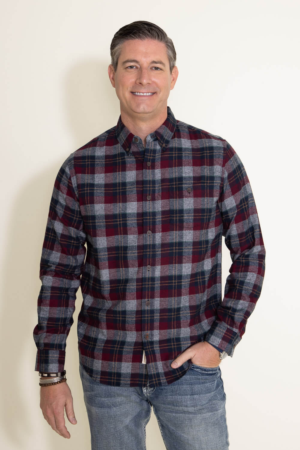 Weatherproof Vintage Flannel Shirt for Men in Orange at Glik's , L