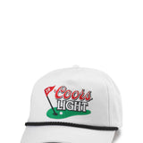 American Needle Coors Light Golf Course Trucker Hat for Men in White