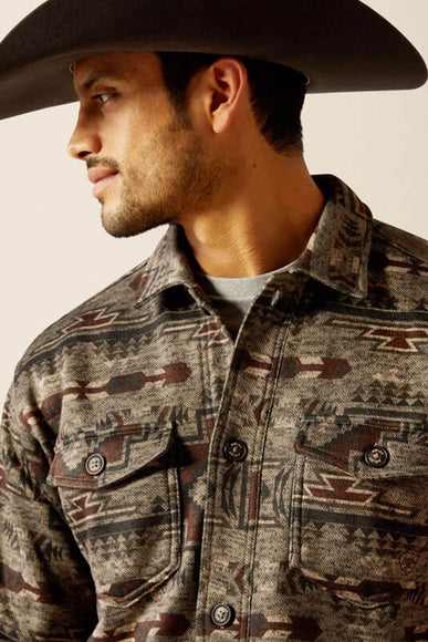 Ariat Caldwell Printed Shirt Jacket for Men in Brindle