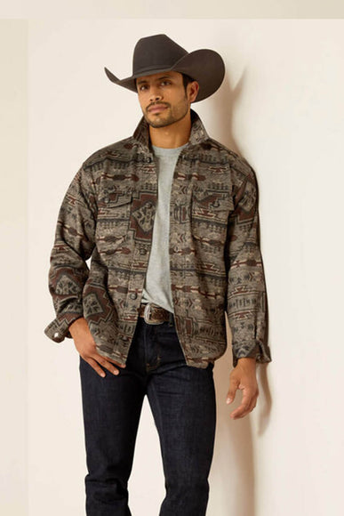 Ariat Caldwell Printed Shirt Jacket for Men in Brindle