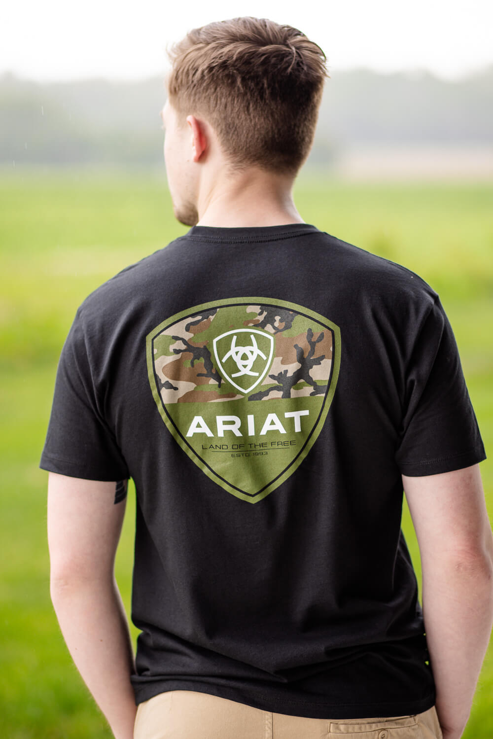 Ariat Camo Corps T Shirt for Men in Black 10051762 BLACK Glik s