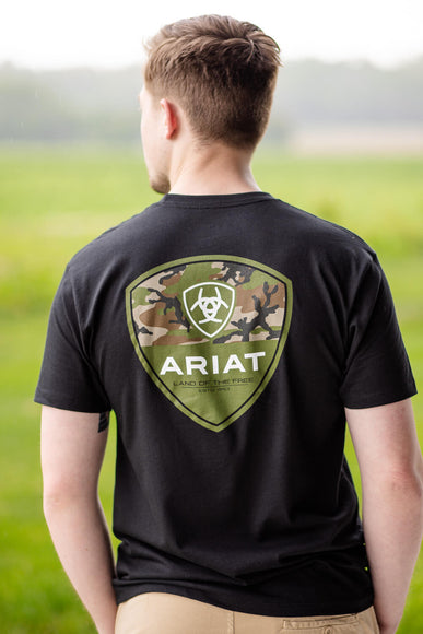 Ariat Camo Corps T-Shirt for Men in Black 