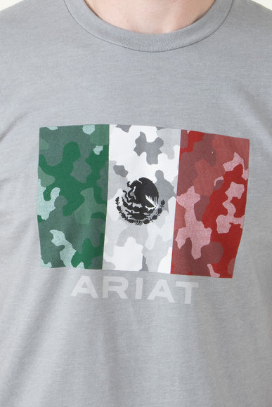 Ariat Mexico Camo Flag T-Shirt for Men in Grey