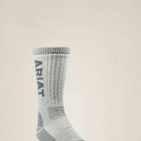 Ariat Midweight Merino Wool Blend Steel Toe Socks in Grey