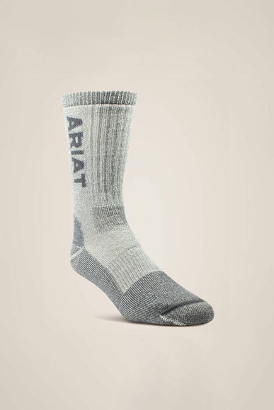 Ariat Midweight Merino Wool Blend Steel Toe Socks in Grey